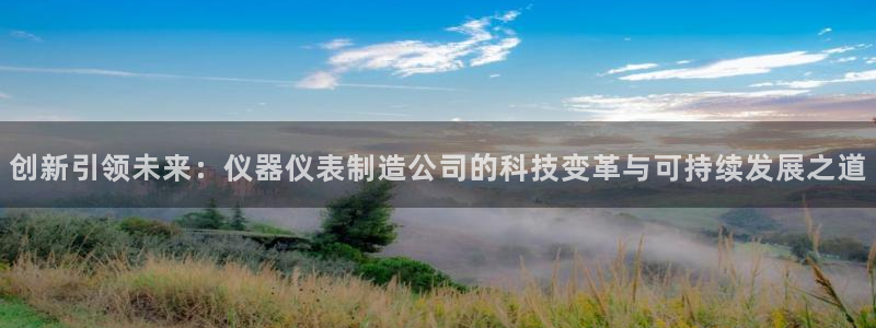 恒行娱乐婆蹬74ooo5盗：创新引领未来：仪器仪表制造公司的