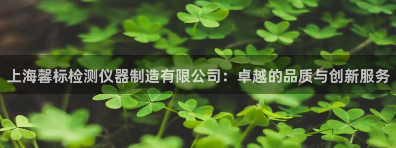 恒行娱乐吴74OOO5：上海馨标检测仪器制造有限公司：卓越的