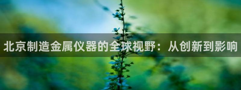 恒行娱乐吴74OOO5：北京制造金属仪器的全球视野：从创新到