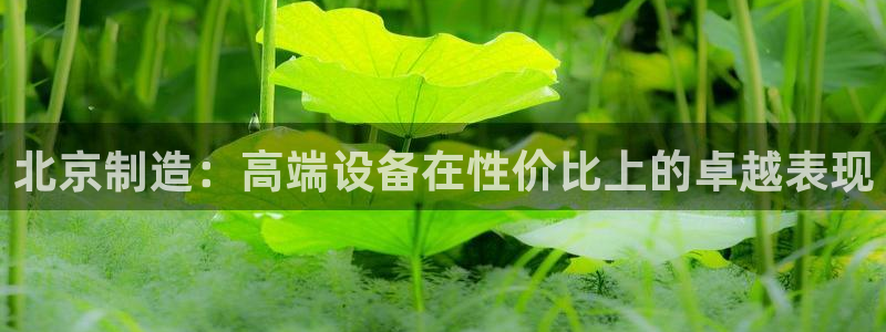 恒行2韩74OOO5：北京制造：高端设备在性价比上的卓越表现