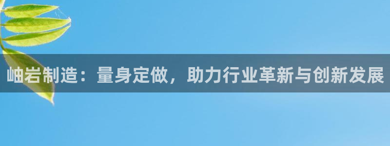 恒行娱乐寻问74 5：岫岩制造：量身定做，助力行业革新与创新